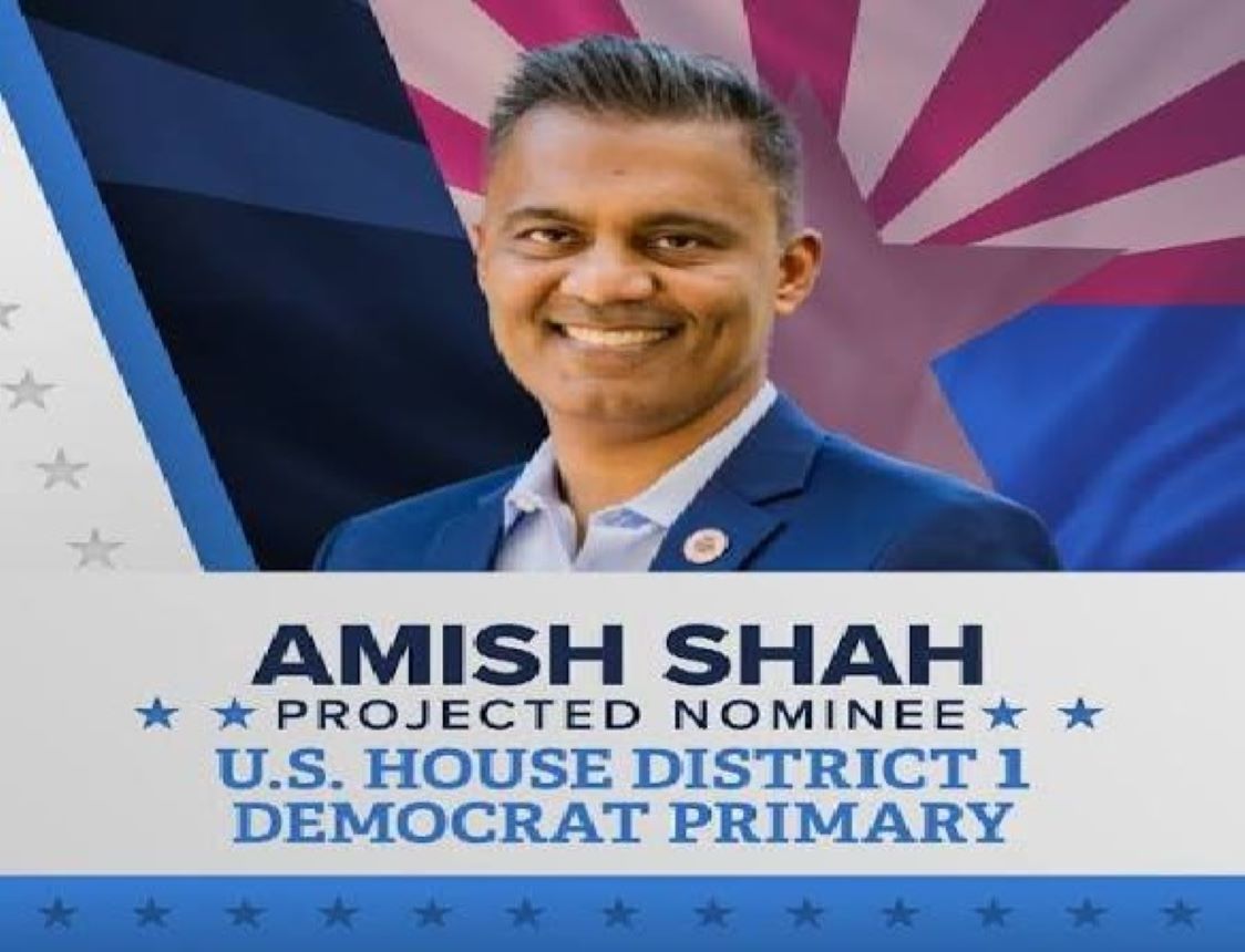 Indian-American doctor Amish Shah won the Democratic nomination for Arizona's 1st Congressional District